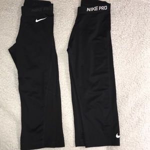 BUNDLE NIKE PRO CROPPED LEGGINGS